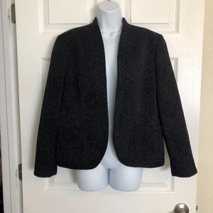 Beautiful Coldwater Creek Jacquard Open Black Jacket Petite Large
